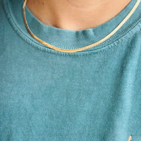 Jade Gold Herringbone Necklace