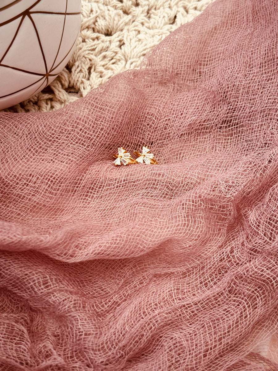 Lucy Diamond Bow Hoops
