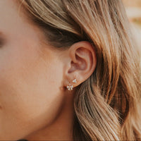 Lucy Diamond Bow Hoops