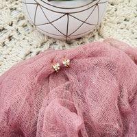 Lucy Diamond Bow Hoops