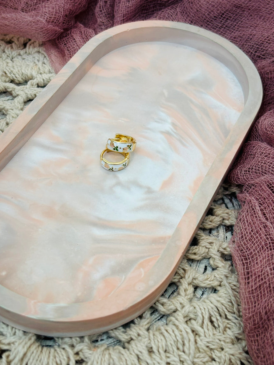 Eloise Tea Cup Hoops
