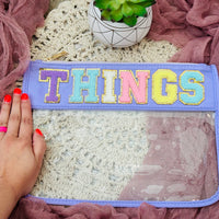Varsity Letter Stitched Pouch