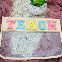 Varsity Letter Stitched Pouch