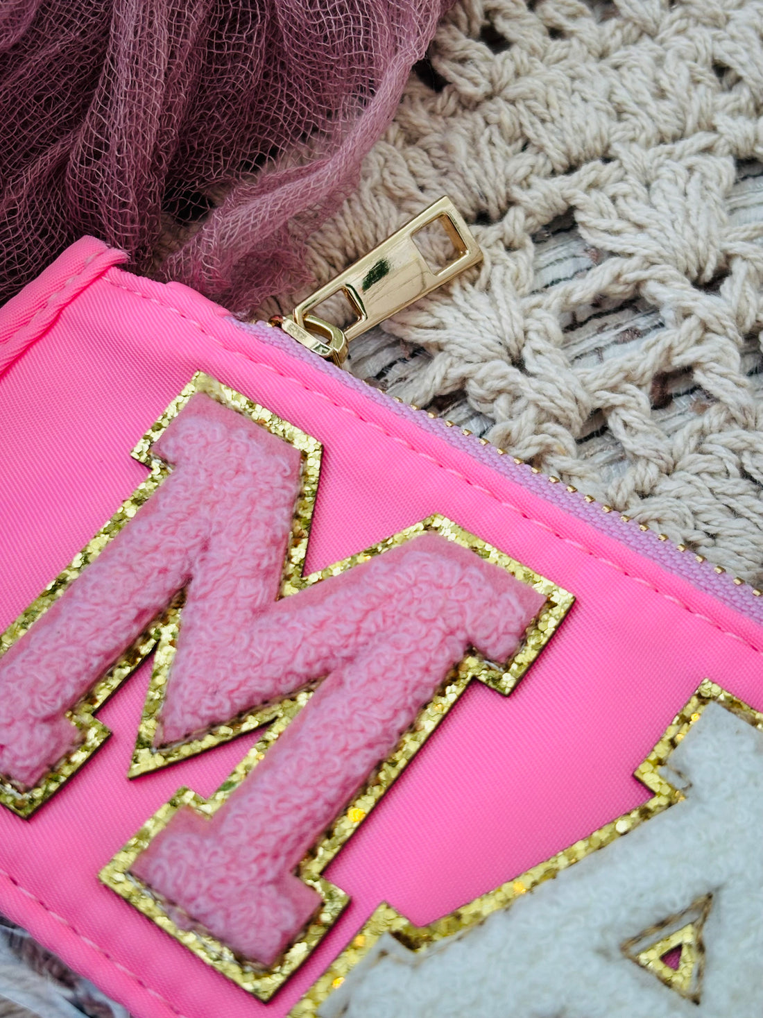 Varsity Letter Stitched Pouch