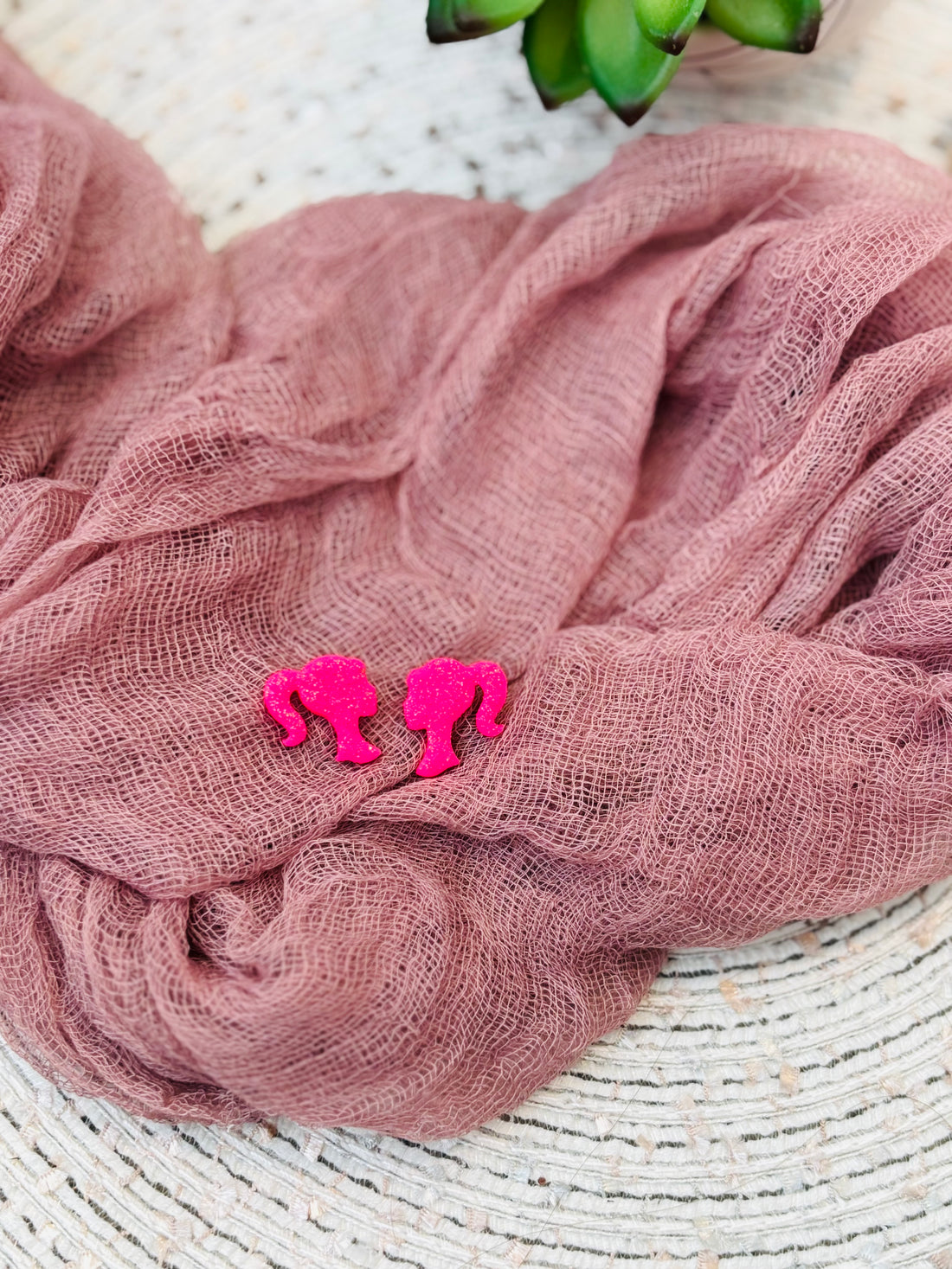 Pink Doll Studs