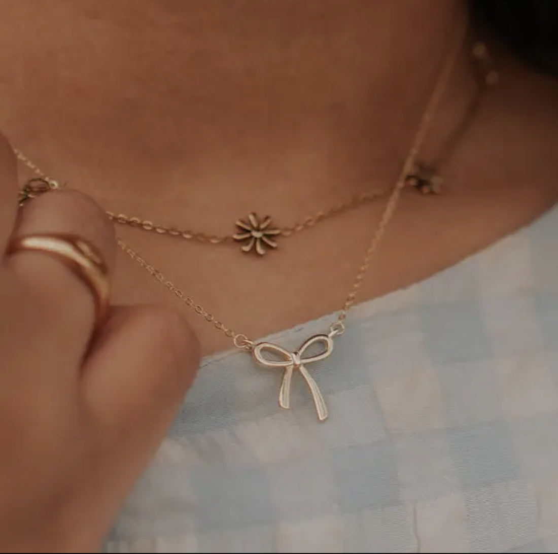 Lily Bow Necklace