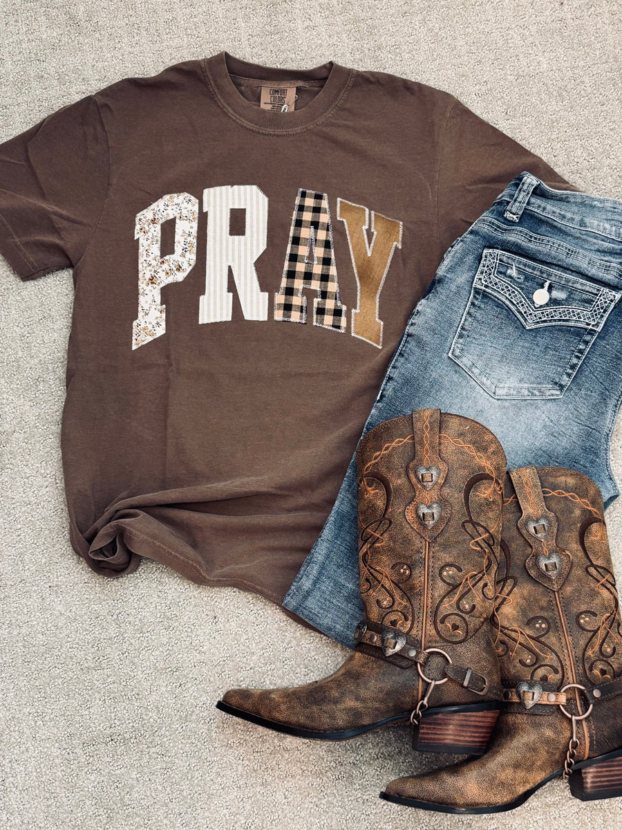 Pray Embroidered Tee