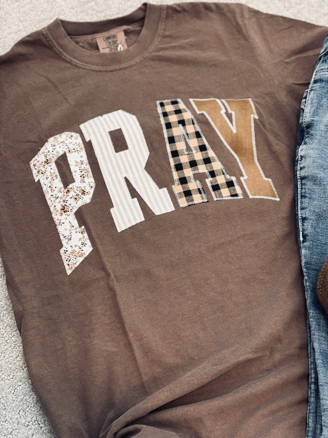 Pray Embroidered Tee