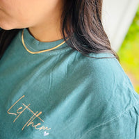 Jade Gold Herringbone Necklace