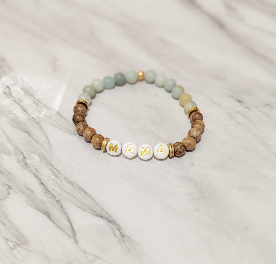 Amazonite & Wood